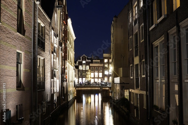 Fototapeta Canalhouses in the centre of Amsterdam