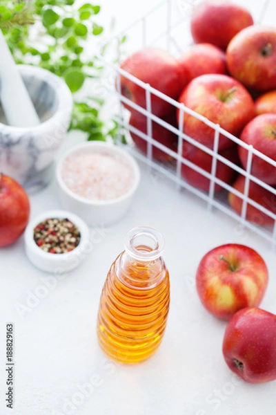 Fototapeta bottle of Apple cider vinegar