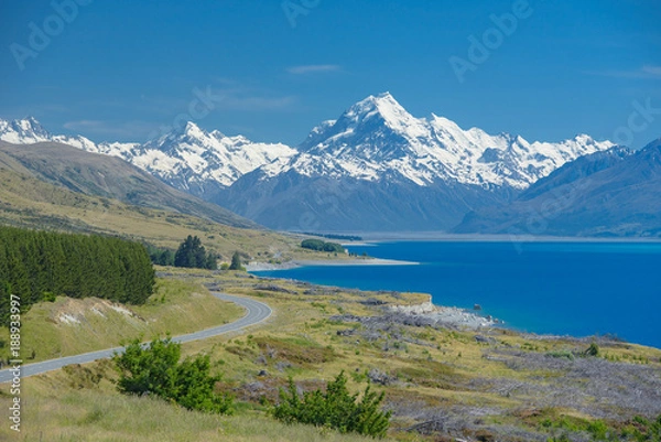 Obraz landscape of mt.cook national park, New Zealand