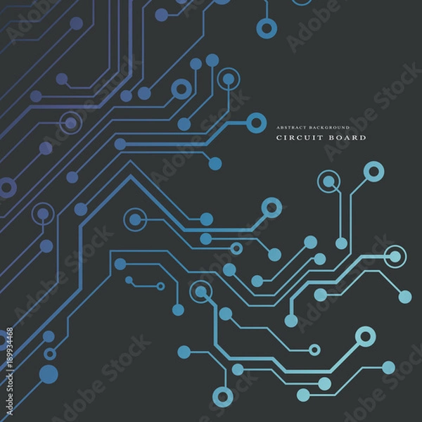 Fototapeta Circuit board, technology background. Vector illustration. EPS 10.