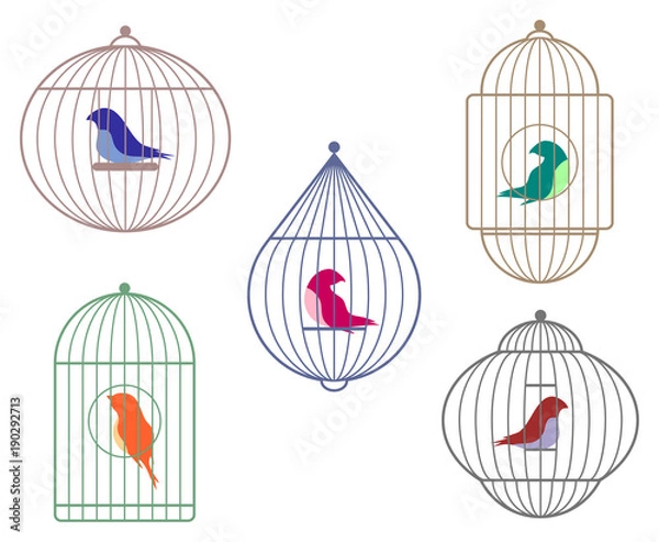 Fototapeta Birds in cages