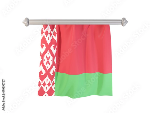 Obraz Pennant with flag of belarus