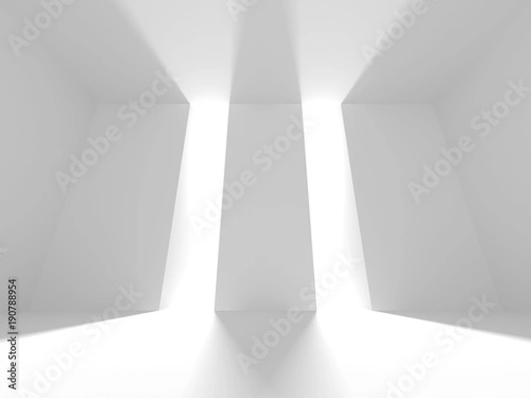 Fototapeta White Architecture Construction Modern Interior Background