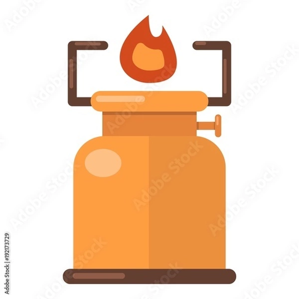 Fototapeta Kerosene lamp icon, flat style