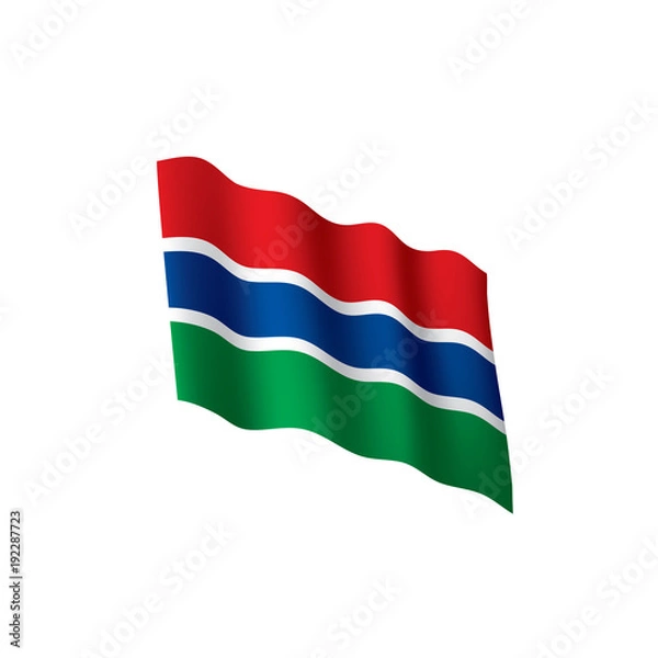 Fototapeta Gambia flag, vector illustration