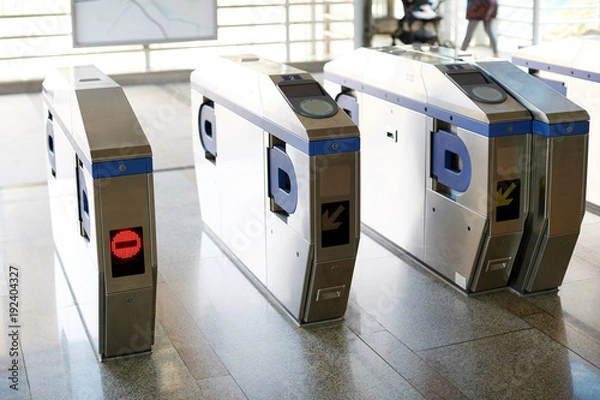 Fototapeta Automatic ticket gates, korea.