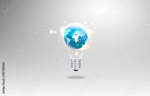 Fototapeta Globe in Light bulb