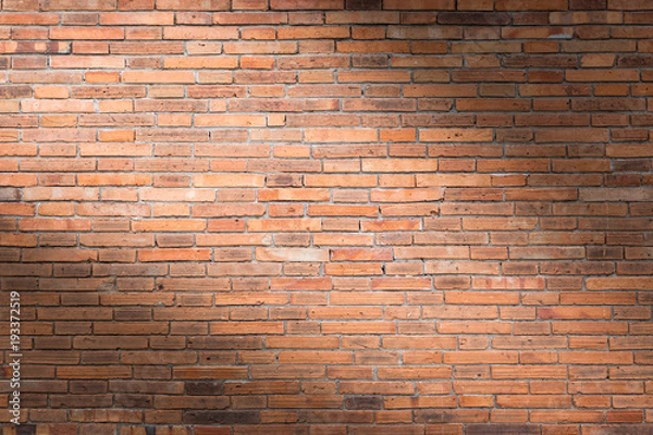 Obraz Brick wall texture or brick wall background. brick wall for interior exterior decoration and industrial construction concept design. brick wall motifs that occurs natural.