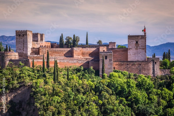 Fototapeta View of the famous Alhambra, Granada, Spain.