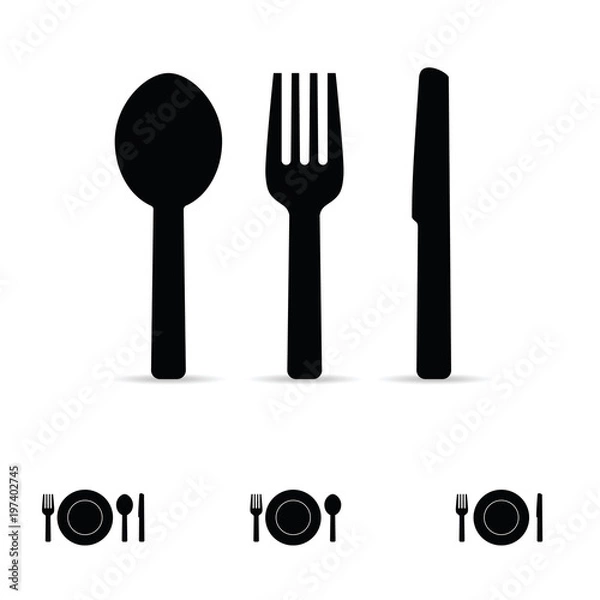 Fototapeta Fork and Knife Icon illustration