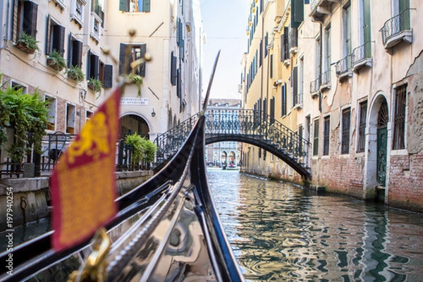 Fototapeta Small venetian canal, Venice, Italy