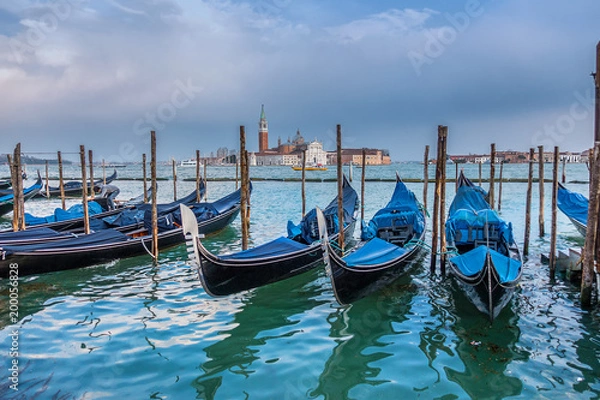 Fototapeta Gondolas on the Grand Canal in Venice Italy