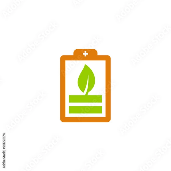 Fototapeta eco battery icon