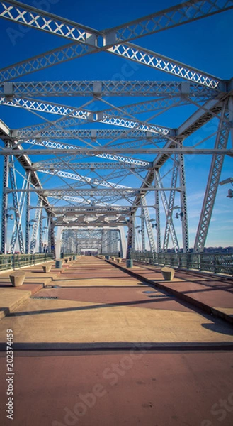 Fototapeta Walking bridge in Nashville Tennessee