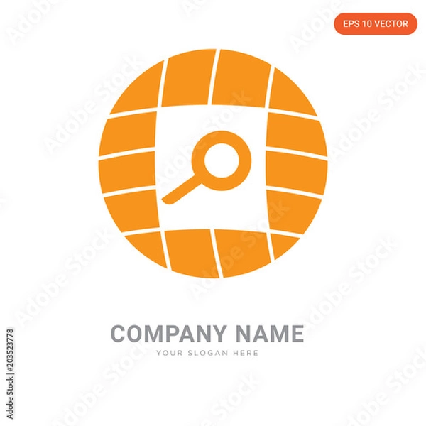 Fototapeta Search world company logo design