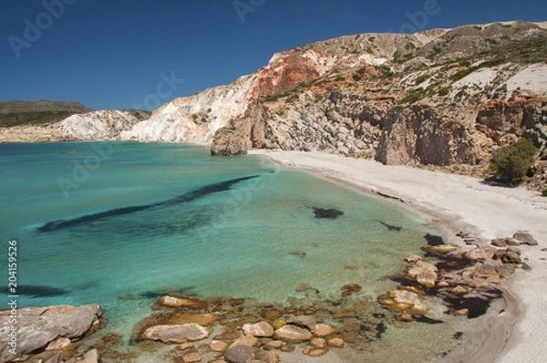 Obraz Turquoise waters of Firiplaka beach at Milos island in Greece