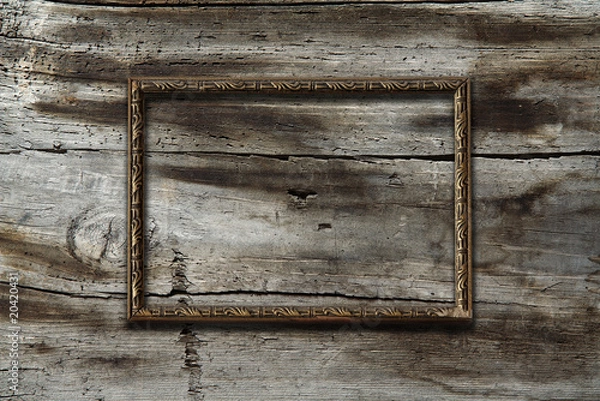 Fototapeta frame on wooden background