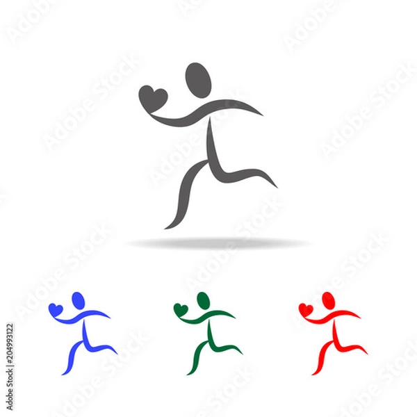 Fototapeta running lover man icon. Elements of Valentine's Day in multi colored icons. Premium quality graphic design icon. Simple icon for websites, web design, mobile app