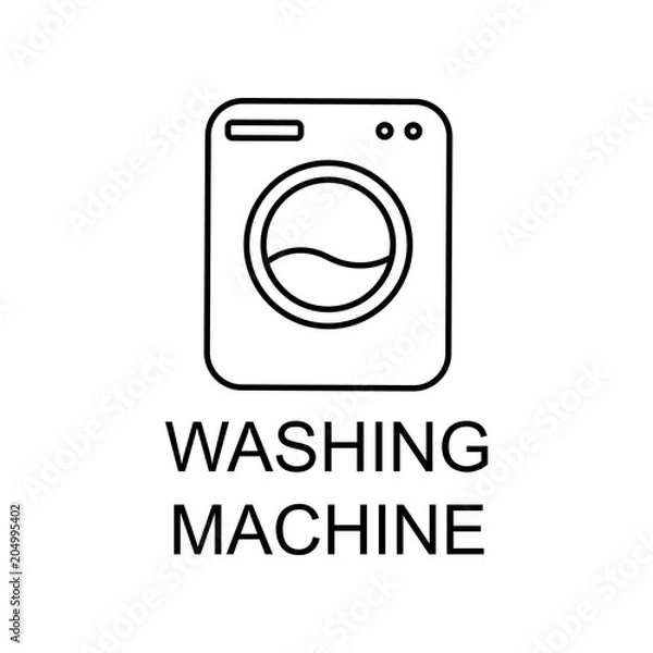 Fototapeta washing machine icon. Element of web icon for mobile concept and web apps. Detailed washing machine icon can be used for web and mobile. Premium icon