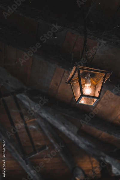 Fototapeta Old lamp in a shed