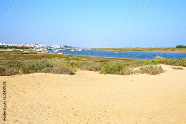 Obraz The beach in Cabanas near Tavira in Algarve, Portugal