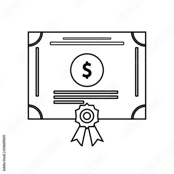 Fototapeta Stock share certificate icon vector, filled flat sign, solid colorful pictogram isolated on white. Bonds, securities symbol, logo illustration. Vector illustration	