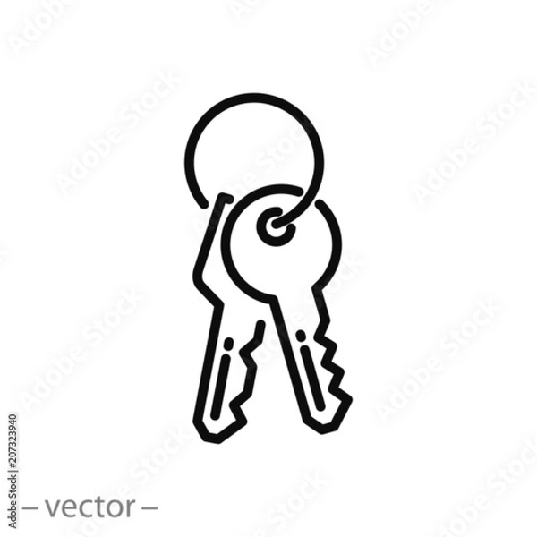 Fototapeta key line icon - vector illustration eps10