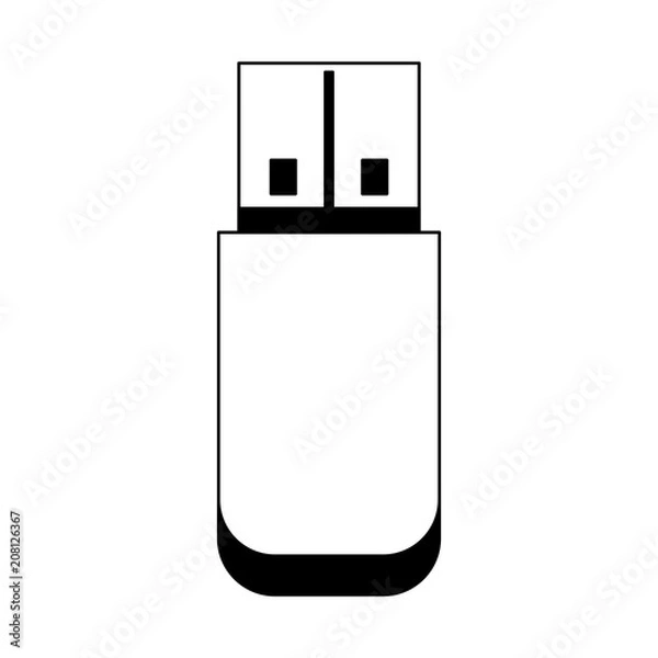 Fototapeta USB storage technology vector illustration graphic design