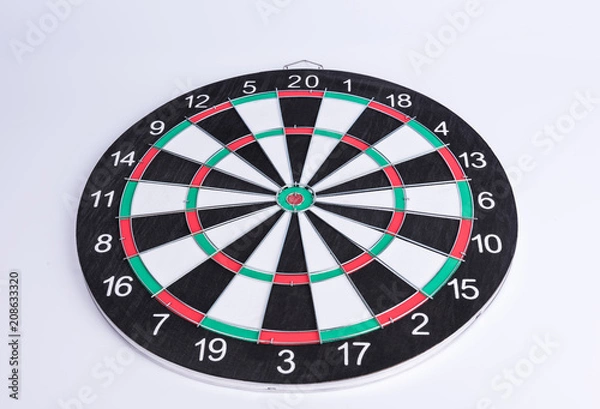 Fototapeta Darts board on white background