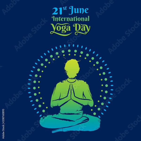 Fototapeta International yoga day poster design