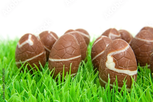 Fototapeta chocolate easter eggs