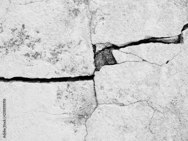 Fototapeta White wall cracks