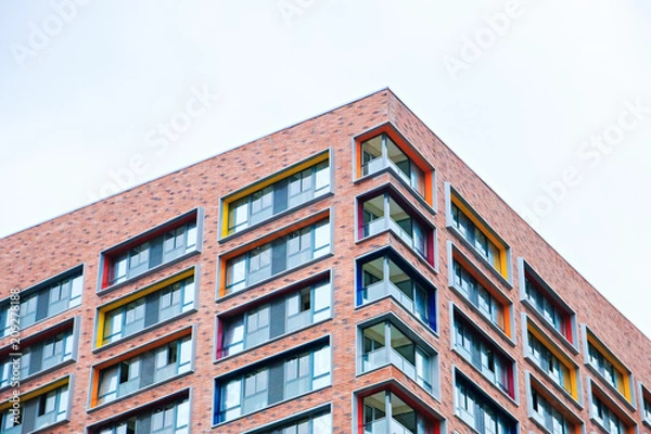 Fototapeta Facade of a modern apartment building