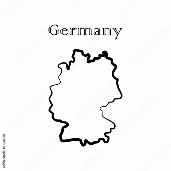 Fototapeta the Germany map