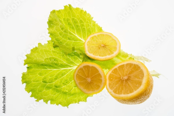 Fototapeta bright colorful fruits on a white background