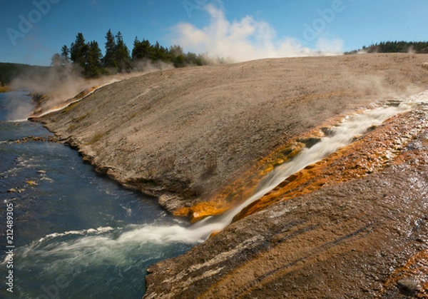 Fototapeta Geyser activity, Yellowstone National Park