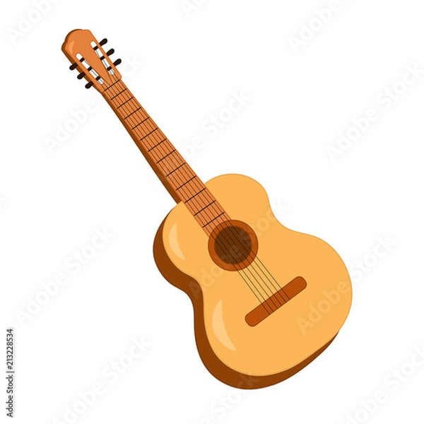 Fototapeta Vector guitar on white background