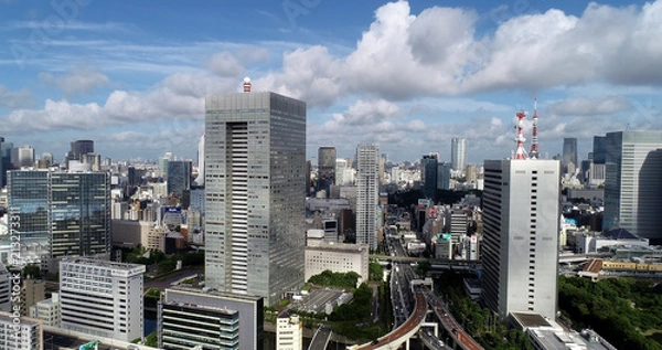 Fototapeta  tokyo bay in aerial view