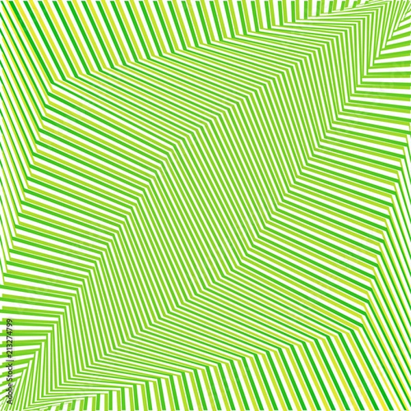 Fototapeta Green geometric abstract futuristic striped background. Vector illustration