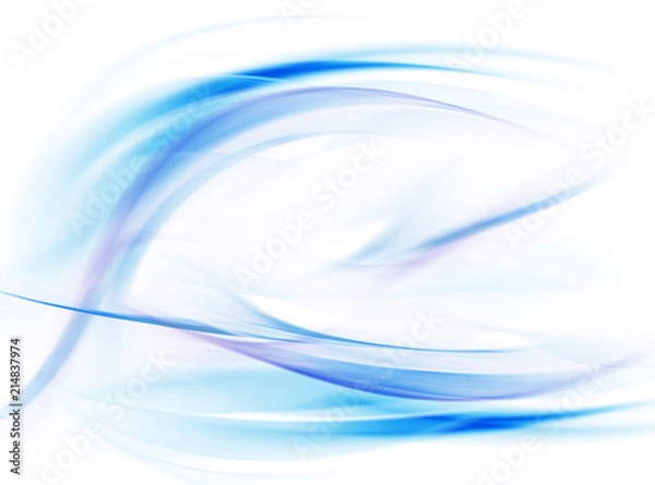 Fototapeta Abstract blue background, abstract lines twisting into beautiful bends