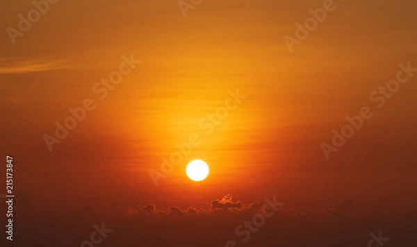 Fototapeta scenic of sunrise from cloud pattern and golden sky