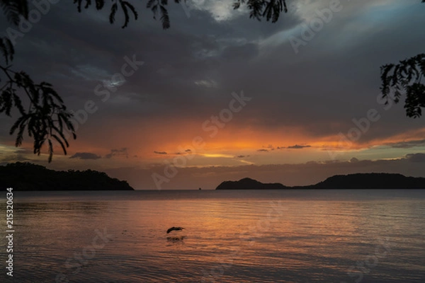 Fototapeta Sunset in Costa Rica