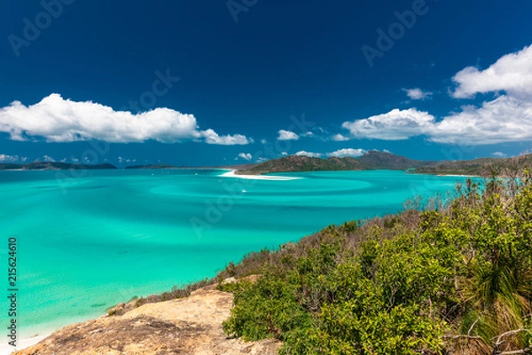 Fototapeta Niesamowita plaża Whitehaven na Wyspach Whitsunday w Australii