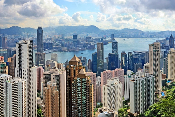 Fototapeta China, Hong Kong cityscape from the Peak