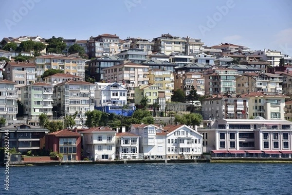 Fototapeta Waterfront houses of Bosphorus - istanbul