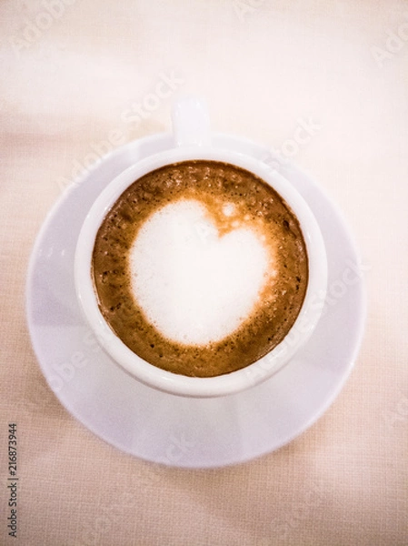 Fototapeta Tazza di caffè macchiato caldo