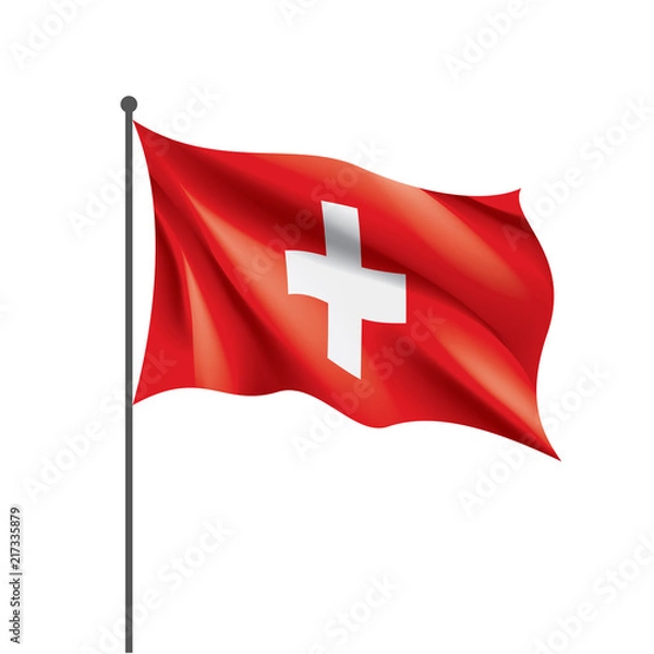 Obraz Switzerland flag, vector illustration on a white background