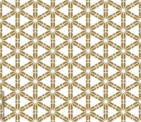 Fototapeta Seamless pattern based on Japanese ornament Kumiko