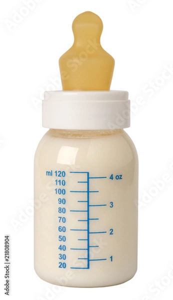 Fototapeta Bottle with milk for a baby