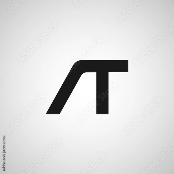 Fototapeta Initial Letter AT Logo Template Design